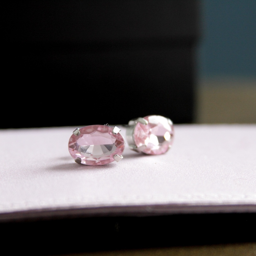 Pink Stone Earrings